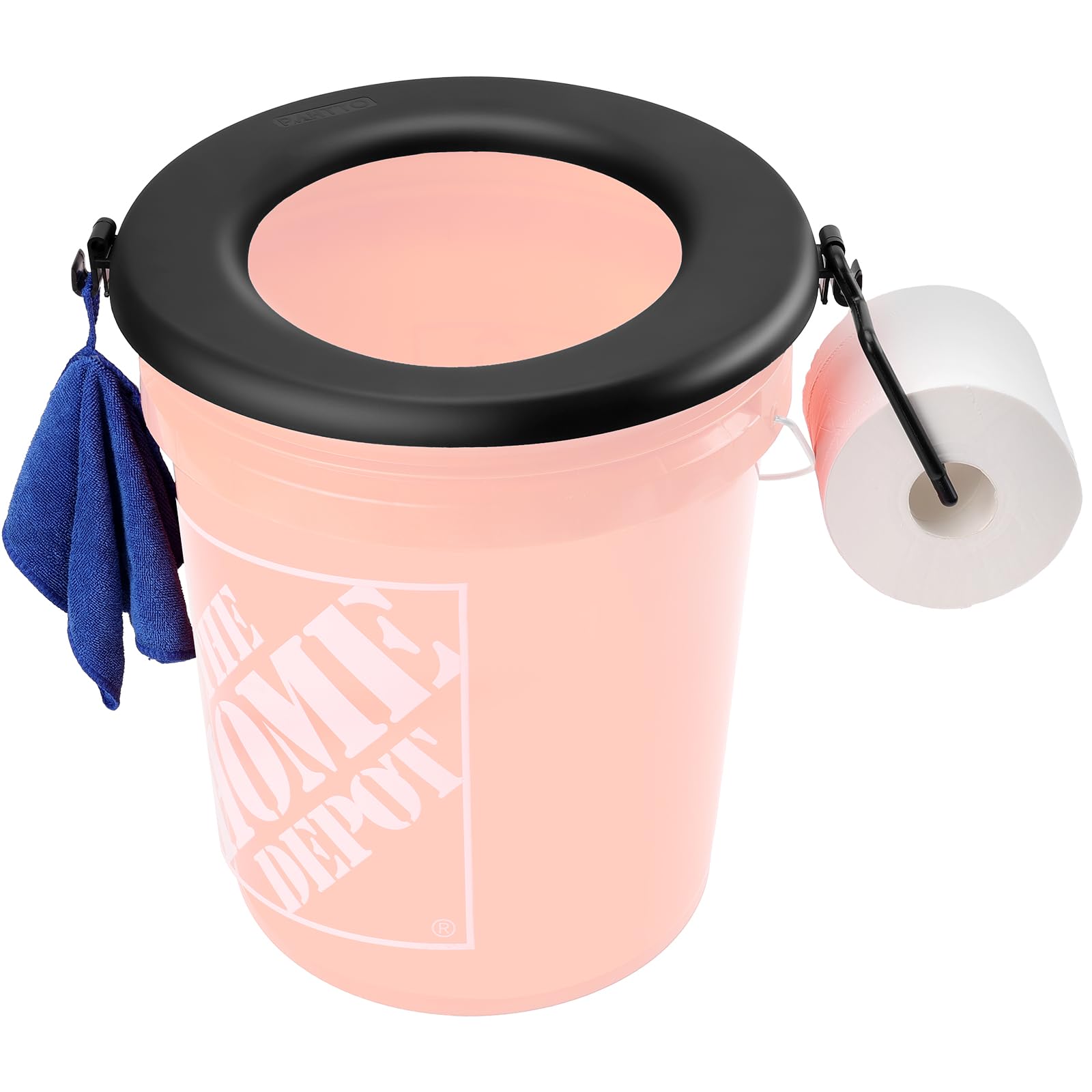 Bucket Toilet Seat, Portable Toilet Seat For 5 Gal Buckets, Camping Seat For Pail, Snap-On Bucket Seat For Outdoor, Camping, Hik