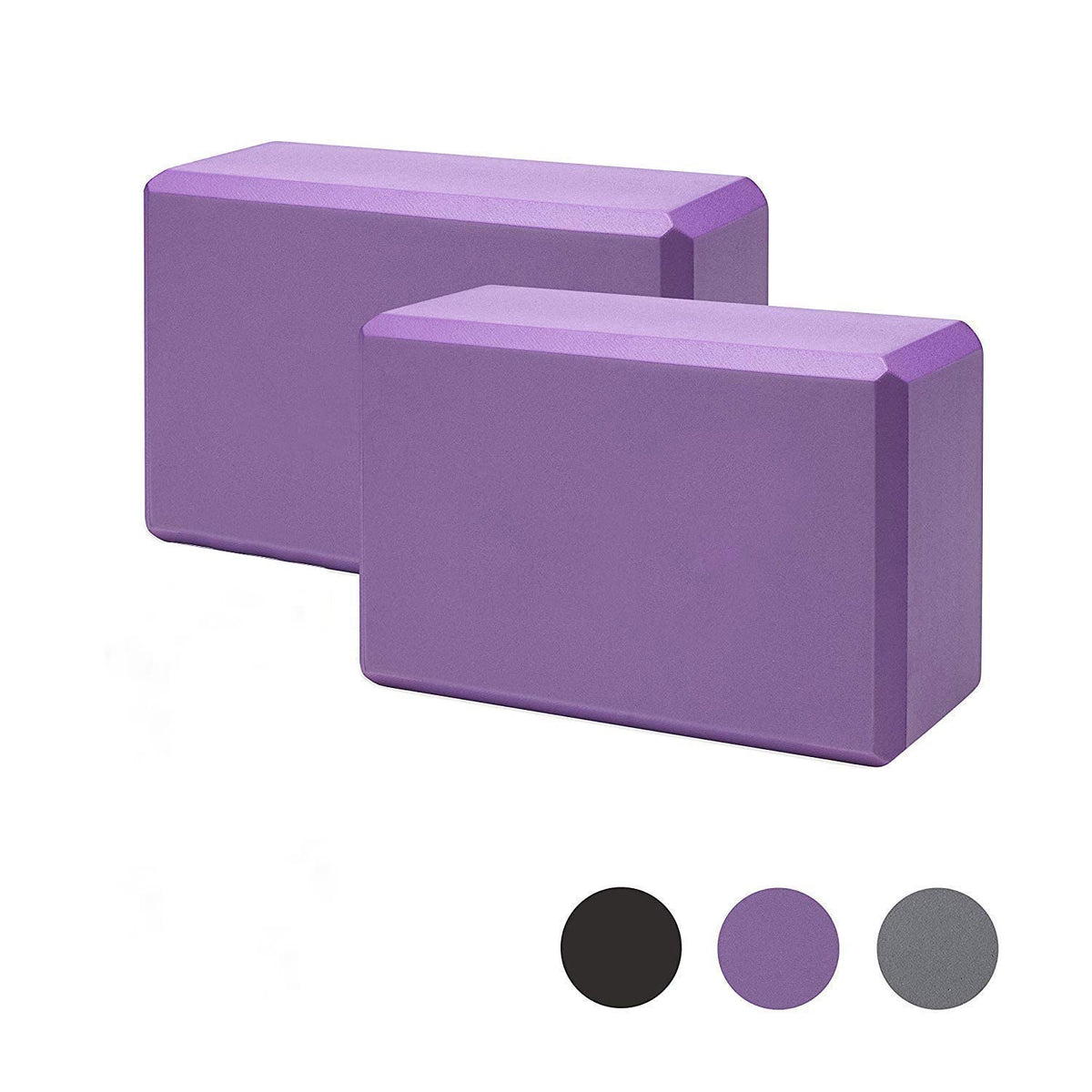 Prospo Yoga Blocks EVA Foam Blocks to Support and Deepen Poses, Improve Strength and Aid Balance and Flexibility 2 in 1 Set