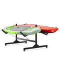 GarveeLife Kayak Storage Rack for 2 Kayaks Freestanding Kayak Rack for Outdoor Storage with Movable Wheels, Heavy-Duty Steel Kay