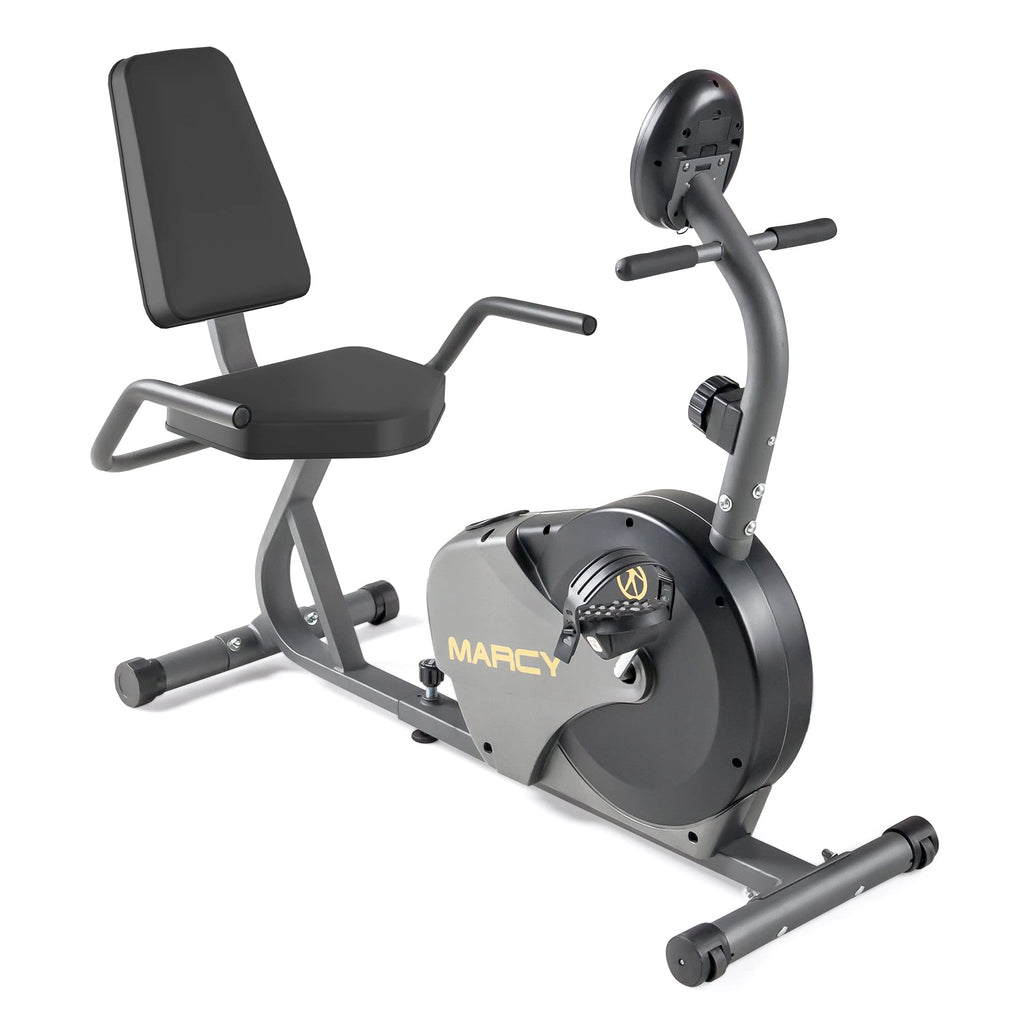 Marcy Magnetic Recumbent Bike With Adjustable Resistance And Transport Wheels Ns-716R, 11.00 X 22.00 X 31.00''