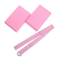 BESPORTBLE 1 Set Yoga Resistance Band Stretch Blocks with Strap Yoga Stretching Bricks with Strap Yoga Bricks and Pull Band Yog