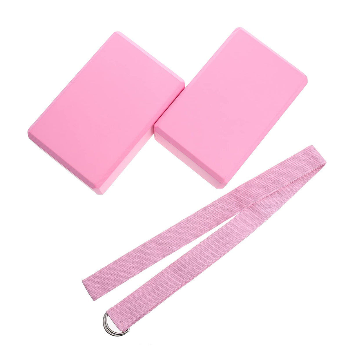 BESPORTBLE 1 Set Yoga Resistance Band Stretch Blocks with Strap Yoga Stretching Bricks with Strap Yoga Bricks and Pull Band Yog