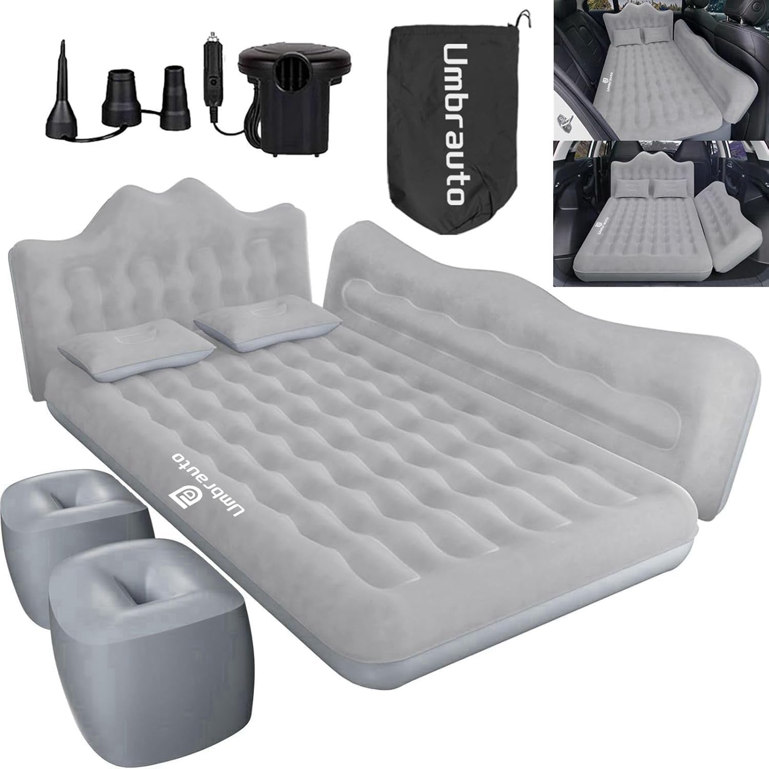 Umbrauto Truck Air Mattress Back Seat| Inflatable Car Camping Mattress Bed For Back Seat, Suv Blow Up Rear Seat Sleeping Airbed
