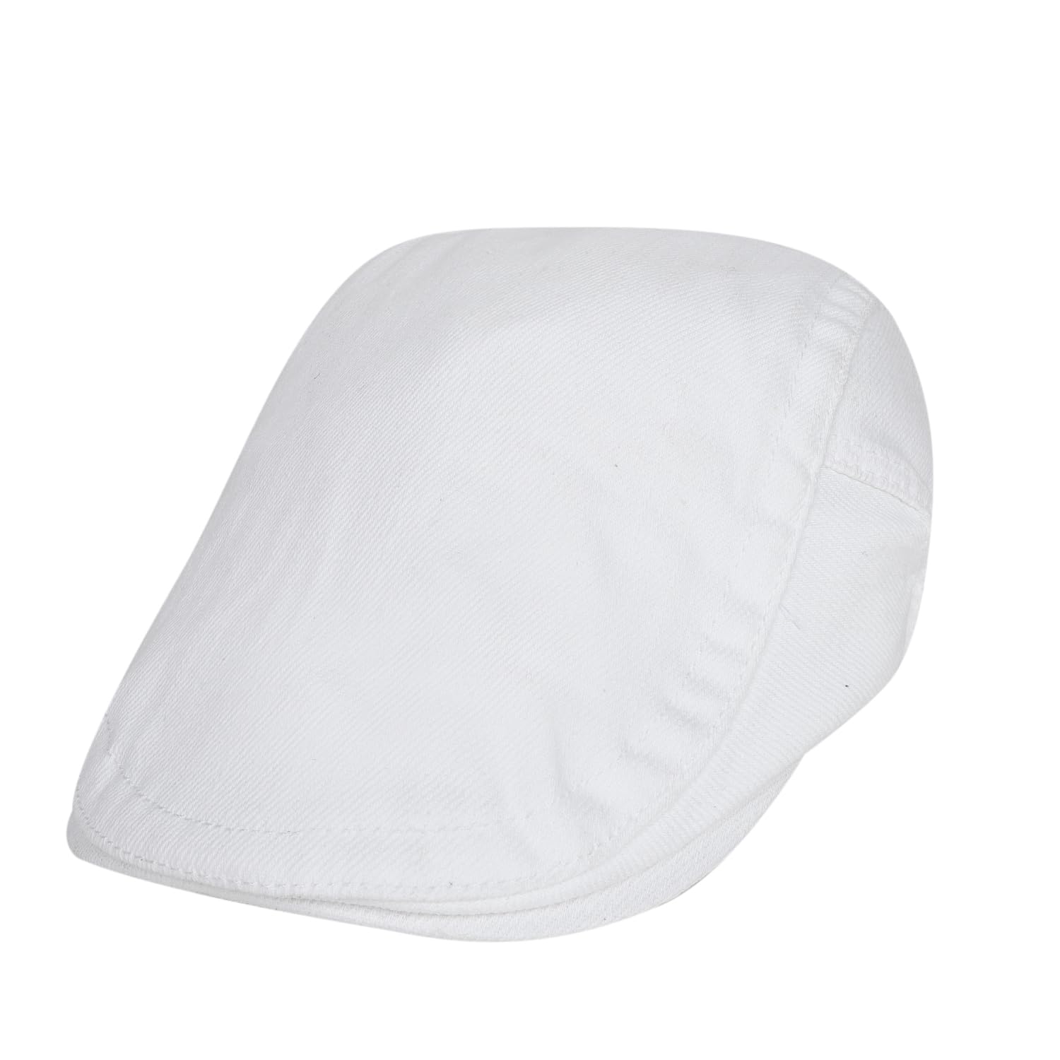 Zacharias MenS Cotton Beret Golf Ascot Cap A20 (White_Free Size) (Pack Of 1)