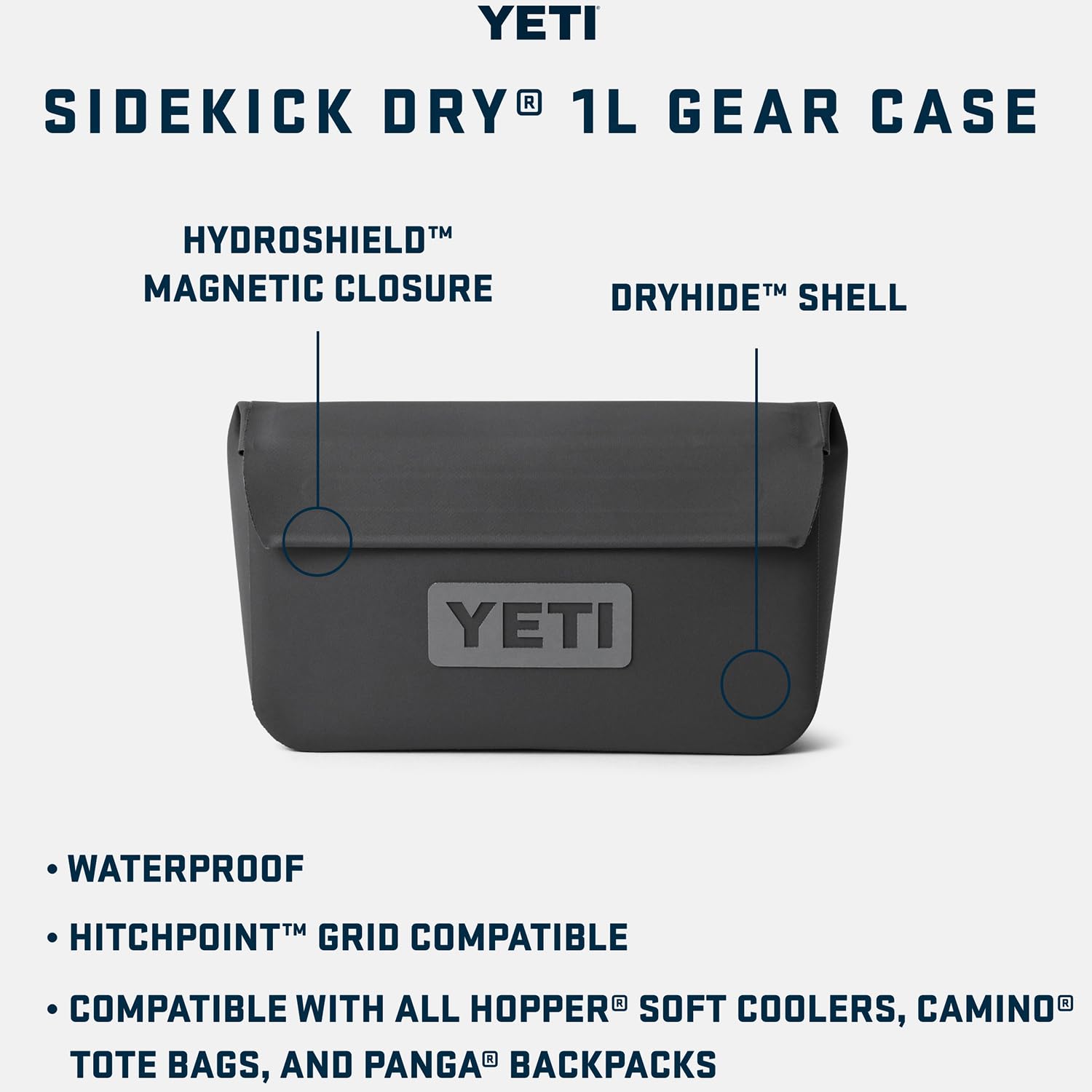 YETI Sidekick Dry 1L Gear Case, Rescue Red
