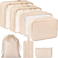 Travel Bag Tekcool 7 Pcs Packing Cubes For Travel, Travel Organizer Bags For Luggage,Clothes Space Savers Bags Suitcase Cosmetic