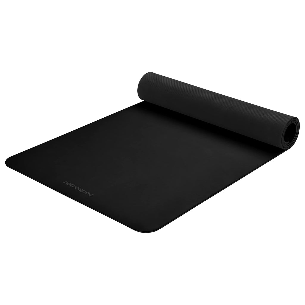 Retrospec Laguna Yoga Mat For Women & Men - Thick, Non Slip Exercise Mat For Home Workout, Black