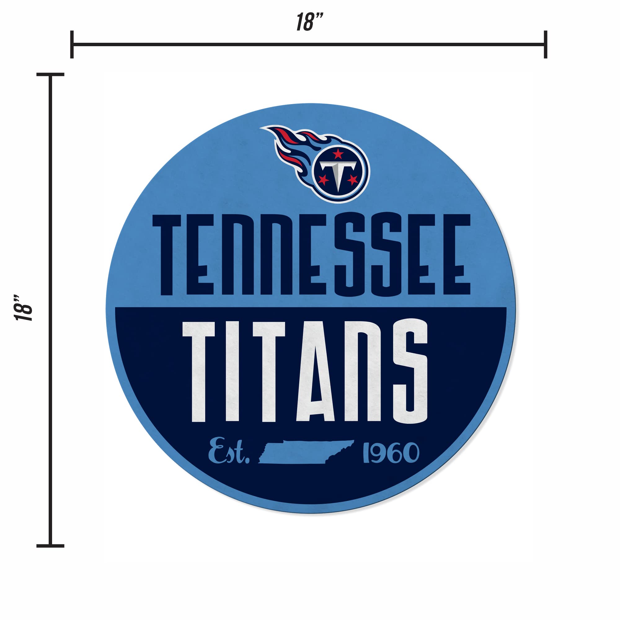 Rico Industries Nfl Football Tennessee Titans Classic Shape Cut Pennant - Home And Living Room D  Cor - Soft Felt Ez To Hang
