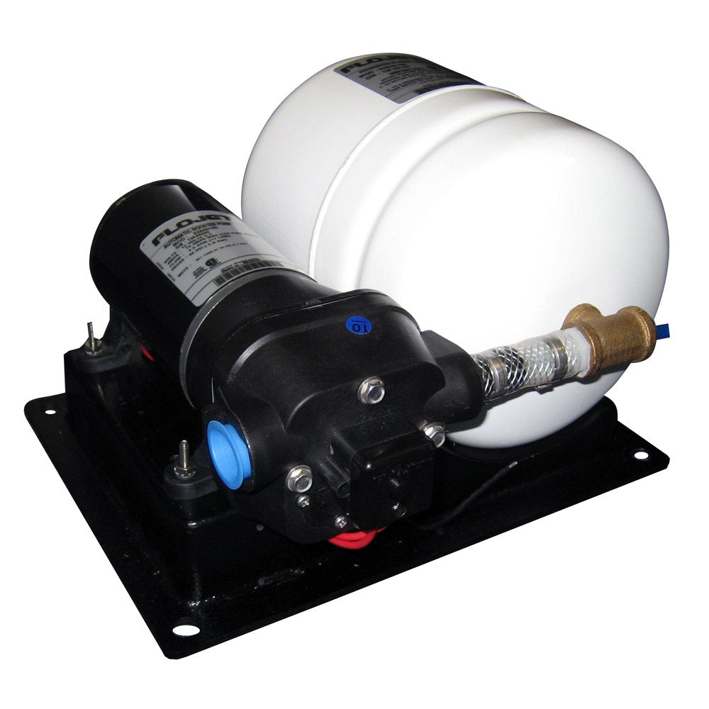 Flojet 02840100A Marine High Volume Water System With Accumulator (4.5+ Gpm, 40-Psi, 12-Volt, 11-Amp),Black