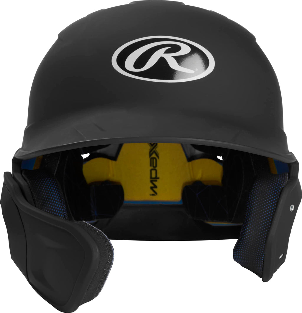 Rawlings Mens Rawlings 2022 Mach 1 Tone Matte Baseball Batting Helmet W Lhb Adjext Senior Matte Black, Matte Black, One Size Us