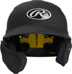 Rawlings Mens Rawlings 2022 Mach 1 Tone Matte Baseball Batting Helmet W Lhb Adjext Senior Matte Black, Matte Black, One Size Us