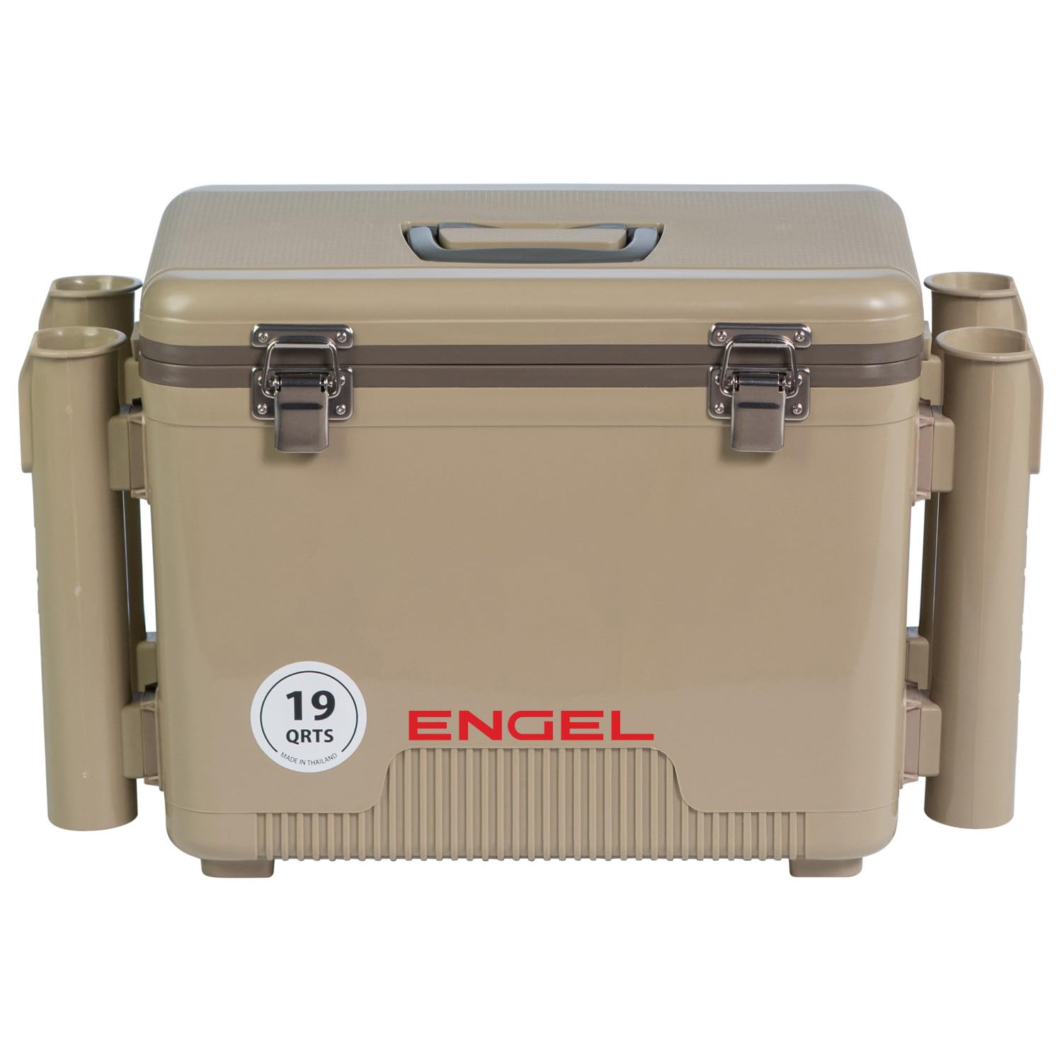 Engel Uc19 19Qt Leak-Proof, Air Tight, Fishing Drybox Cooler With Built-In Fishing Rod Holders, Also Makes The Perfect Small Har