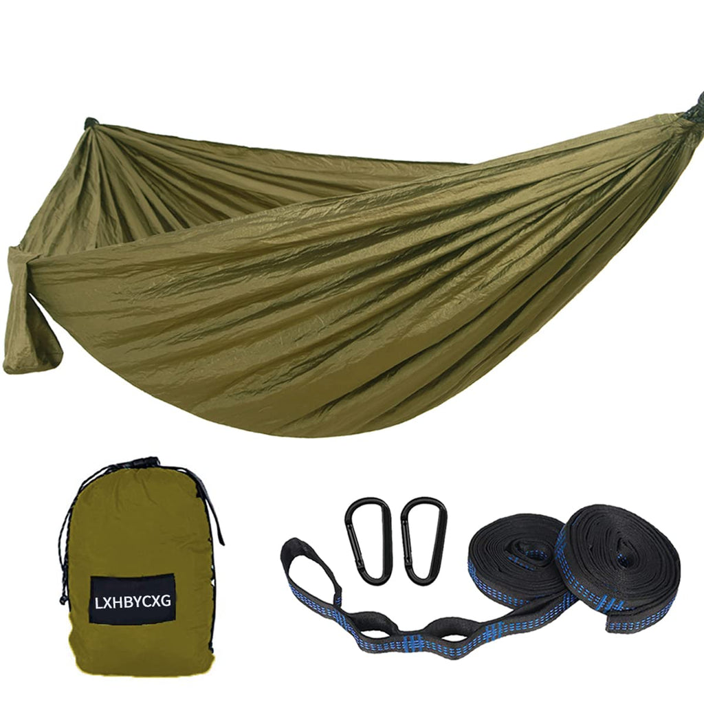 Camping Hammock Double & Single Portable Hammocks Ultralight Nylon Parachute Hammocks With 2 Tree Straps For Backpacking, Travel