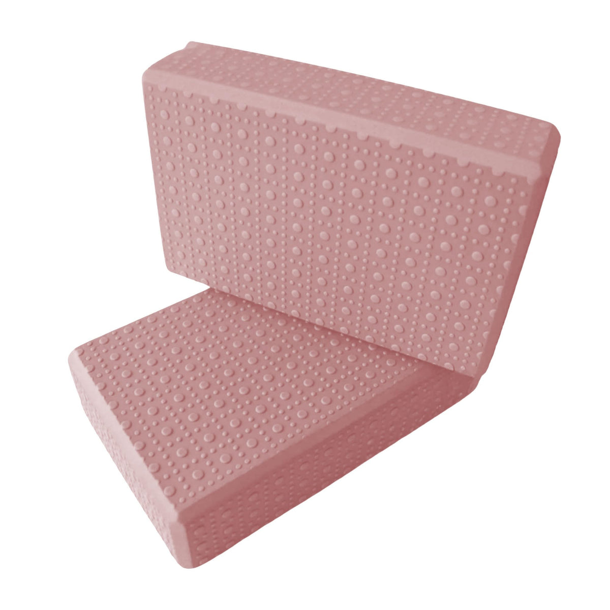 Udki AntiSlip Yoga Block Set Of 2 (Dusty Pink) | Extra Large, HighDensity Eva Foam With Dotted Texture For Grip | Ideal For Ba