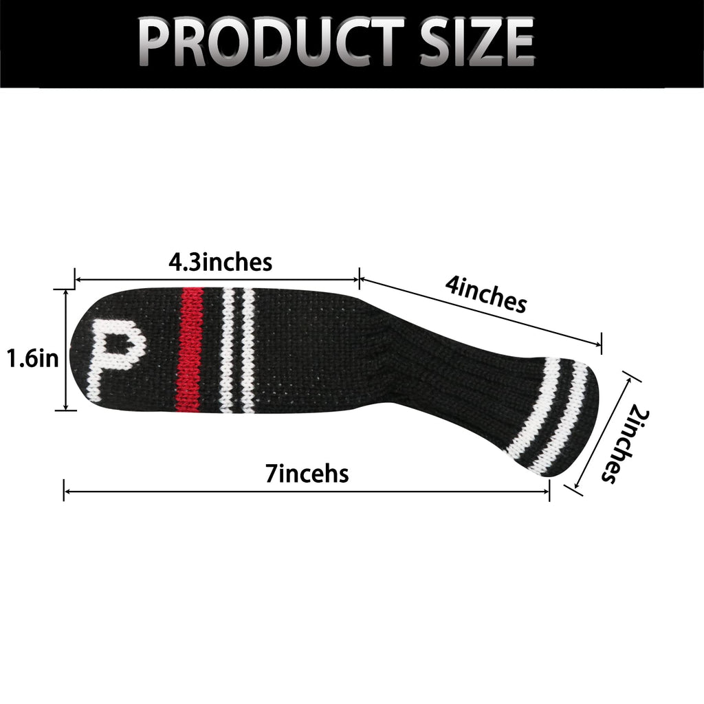Lefeng 10Pcs Knitted Golf Iron Head Covers 3-9/A/P/S Set - Lightweight And Durable Material - Fit Well For Callaway Ping Taylorm