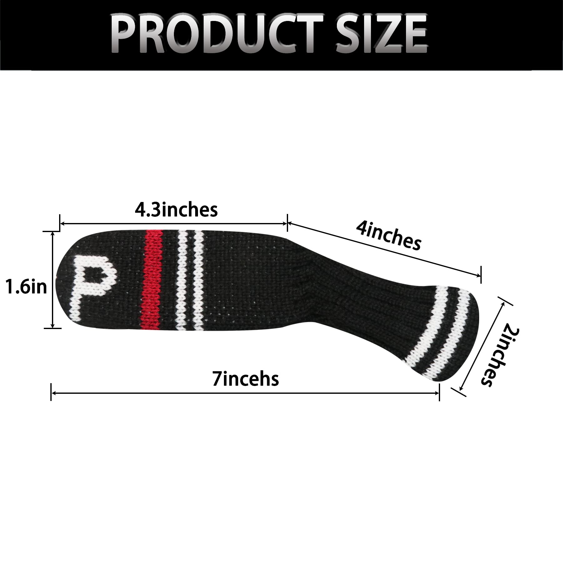 Lefeng 10Pcs Knitted Golf Iron Head Covers 3-9/A/P/S Set - Lightweight And Durable Material - Fit Well For Callaway Ping Taylorm