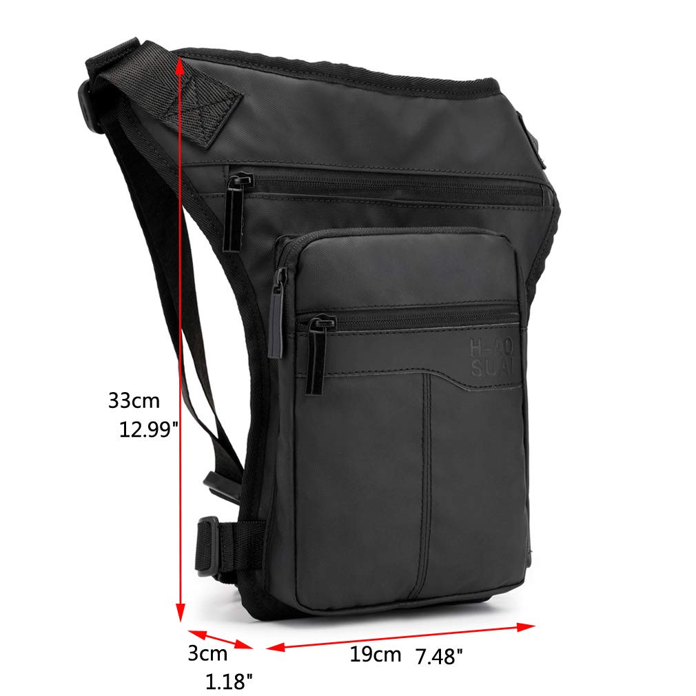 Motorcycle Drop Leg Bag Nylon Waist Pack For Men Women Crossbody Shoulder Fanny Bag Bike Riding Cycling Travel Outdoor Sports Hu