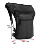 Motorcycle Drop Leg Bag Nylon Waist Pack For Men Women Crossbody Shoulder Fanny Bag Bike Riding Cycling Travel Outdoor Sports Hu