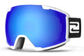 Zabert Ski Snow Snowboard Goggles For Men Women Youth, Over Glasses Otg Anti-Fog For Skiing Snowboarding Snowmobile,White Blue M