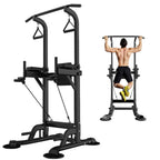 Leasbar Power Tower, Stand Workout Station 330 Lbs Capacity, Adjustable Dip & Pull Up Bar Station, Multi-Function Strength Train