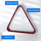 Gse Solid Wood Billiard 8-Ball Triangle & 9-Ball Diamond Pool Ball Racks For 2-1/4'' Pool Balls (Mahogany Triangle Rack)