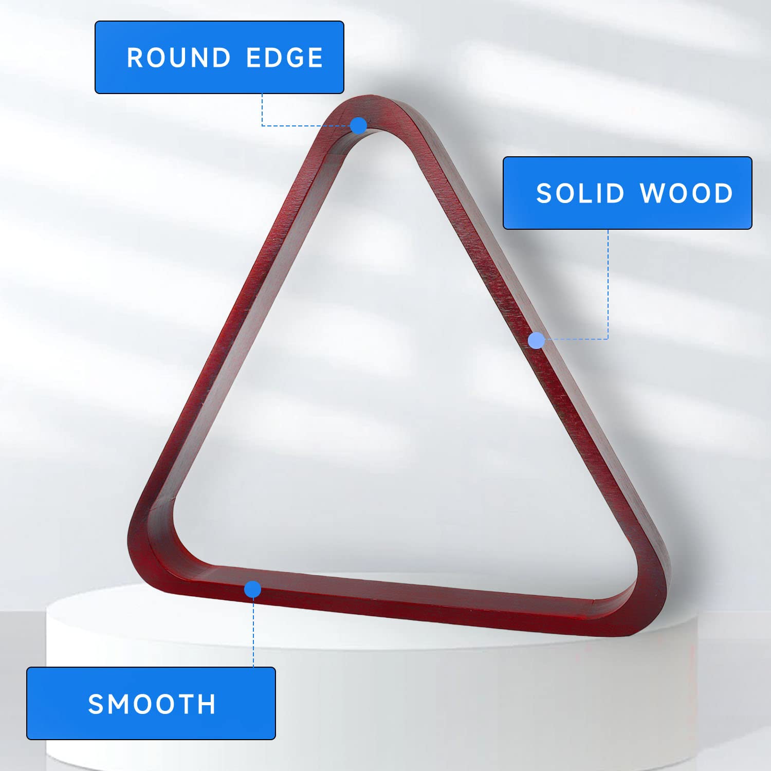 Gse Solid Wood Billiard 8-Ball Triangle & 9-Ball Diamond Pool Ball Racks For 2-1/4'' Pool Balls (Mahogany Triangle Rack)