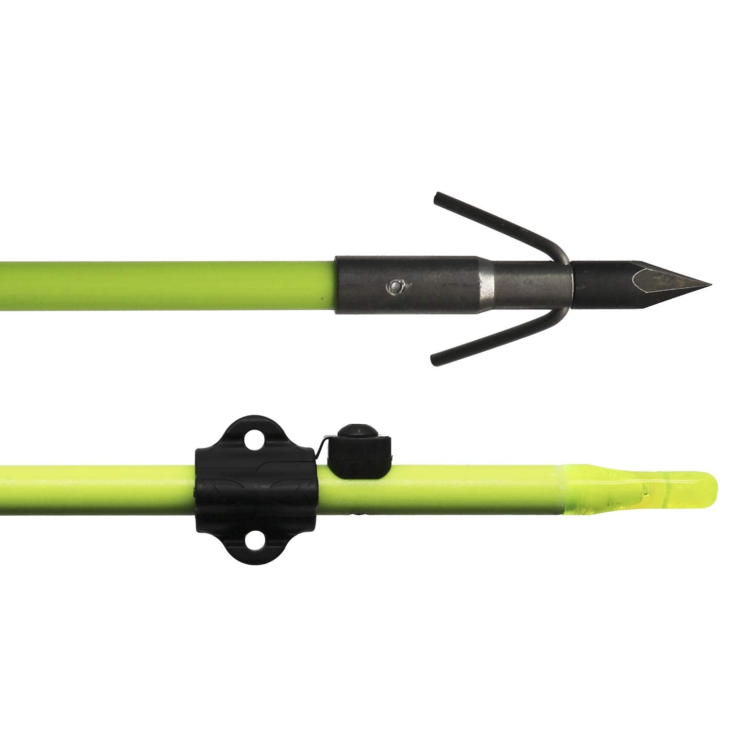 Muzzy Classic Chartreuse Fish Arrw W/Carp Point Bottle Slide