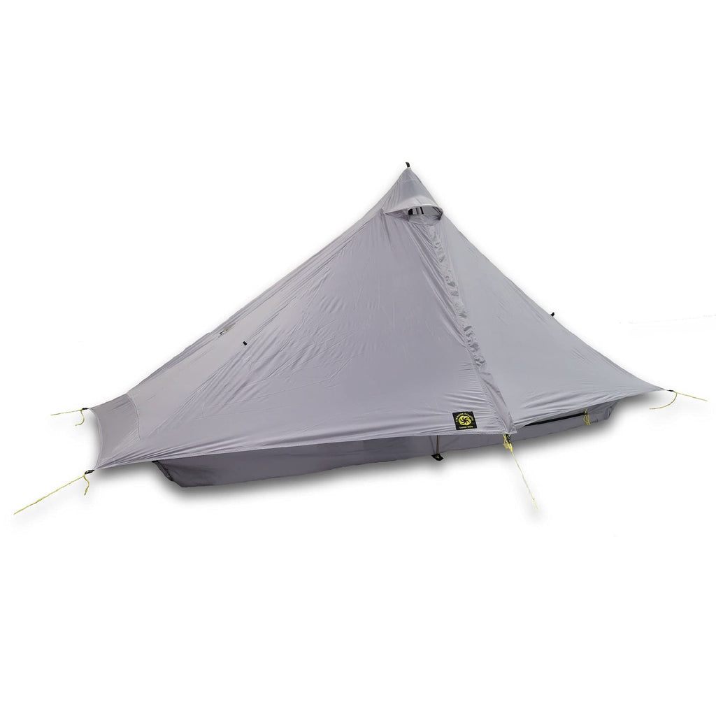 Six Moon Designs Lunar Solo Gray 1 Person Ultralight Tent. 26 Oz. Backpacking Tent. 100% Silicone Coated Polyester Material For 