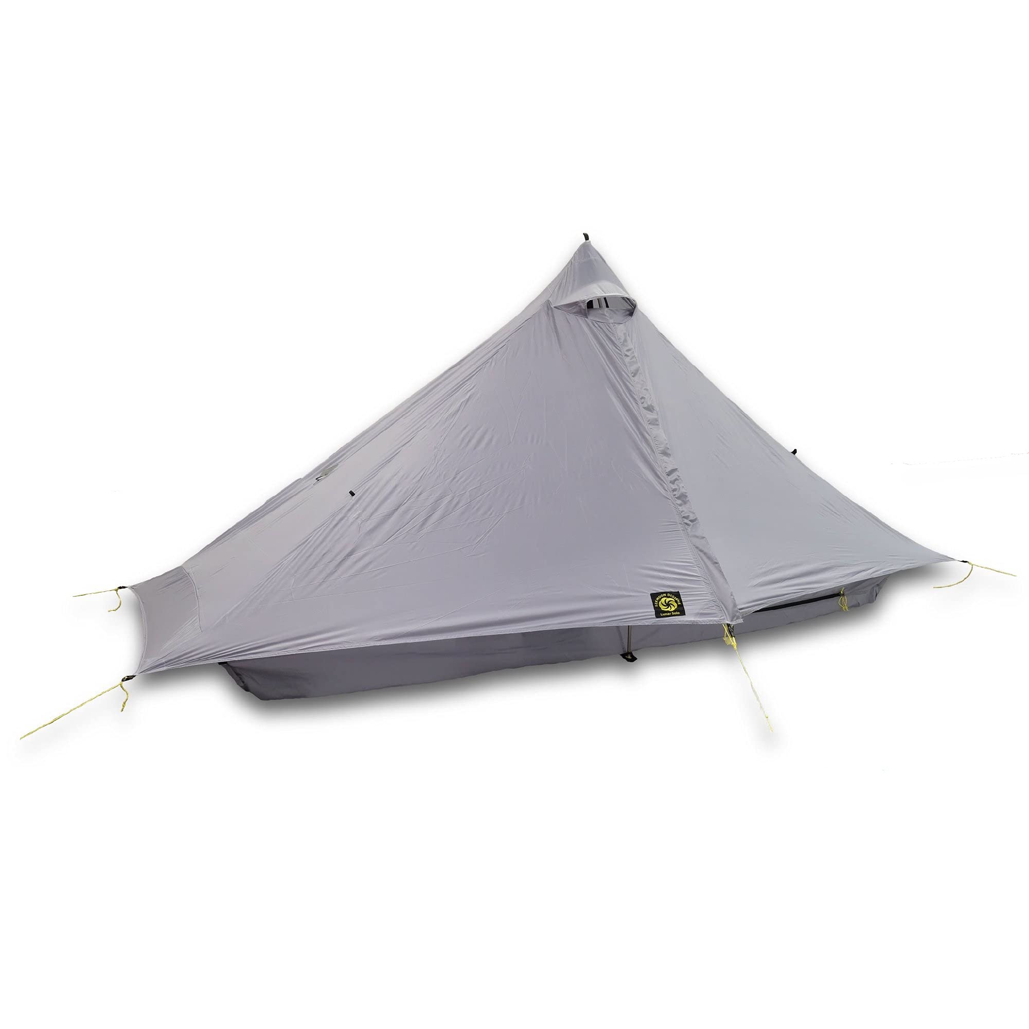 Six Moon Designs Lunar Solo Gray 1 Person Ultralight Tent. 26 Oz. Backpacking Tent. 100% Silicone Coated Polyester Material For 