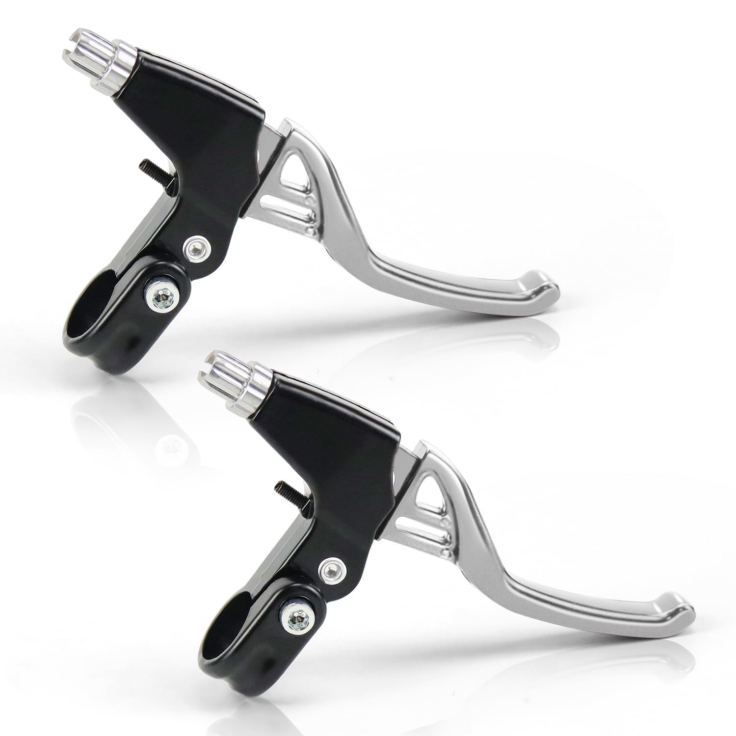 Hmseng 1 Pair Bike Brake Lever, Universal Aluminum Alloy Bicycle Brake Handle, V-Brake Handlebar,22mm Compatible Suitable for Mo