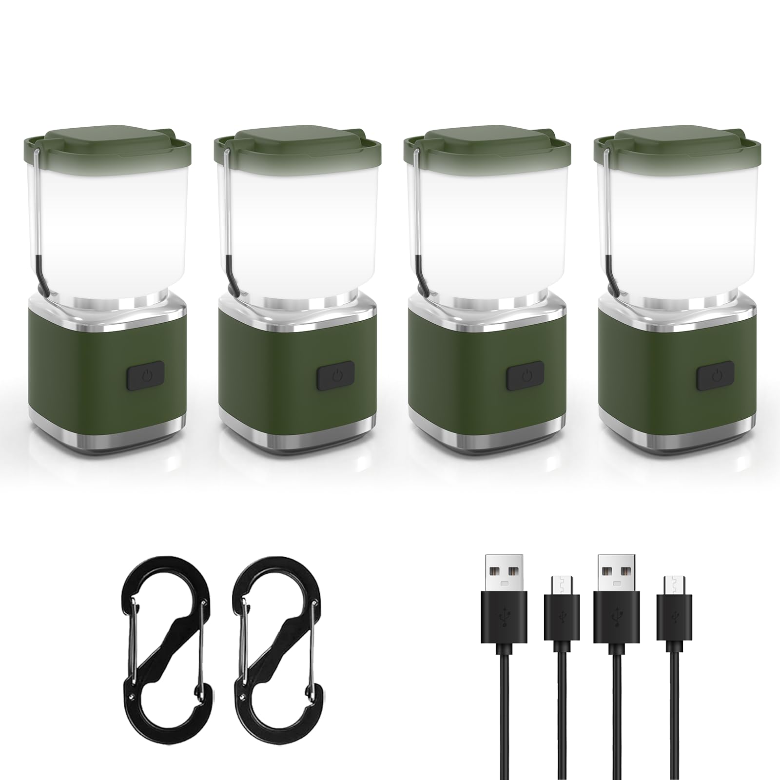 LED Camping Lantern Rechargeable, 2000LM Small Camping Lights Lantern with Redlight&20Hours Runtime&Stepless Dimming, Hurricane 