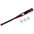 Franklin Sports Mlb Slammin' Kids Plastic Baseball Bat + Balls Set - Toy Bat & Ball Set For Kids - Youth 30'' Inch - Red