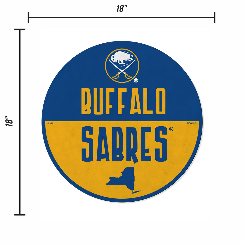 Rico Industries Nhl Buffalo Sabres Classic Shape Cut Pennant - Home And Living Room D  Cor - Soft Felt Ez To Hang, 18X0.10X18
