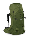 Osprey Aether 65L Mens Backpacking Backpack, Garlic Mustard Green, L/XL, Extended Fit