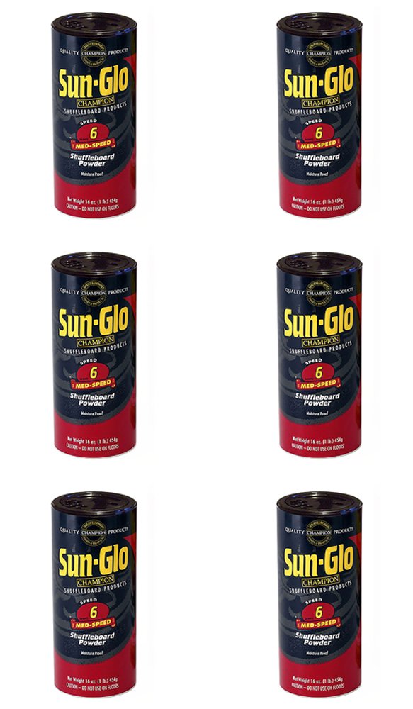 SunGlo Speed #6 Shuffleboard Table Powder Wax  6 Cans