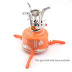 Fuel Can Stabilizer Canister Stand Gas Tank Bracket Stove Standard Bottle Shelf Stand Tripod Folding Canister Stand (Orange)