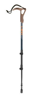 LEKI Wanderfreund High Fives Aluminum Adjustable Lightweight Walking Pole (Single) for Trekking & Hiking - Blue-Orange-Blue - 60