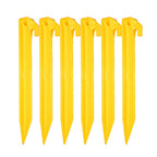 Hikemax 10 Pack Plastic Tent Stakes - 9 Inch Heavy Duty Beach Tent Pegs Canopy Stakes - Essential Gear For Camping, Backpacking,