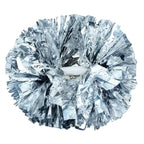 Hooshing 2Pcs Silver Pom Poms Cheerleading With Baton Handle For Team Spirit School Sports Dance Cheering