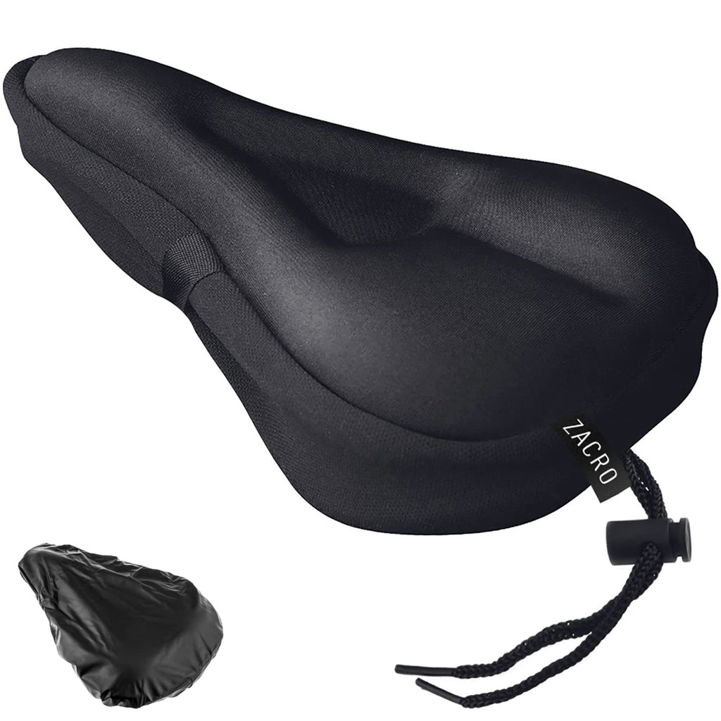 Zacro Bike Seat Cushion - Gel Padded Cover For Men Women Comfort, Extra Soft Exercise Bicycle Compatible With Peloton, Stationar