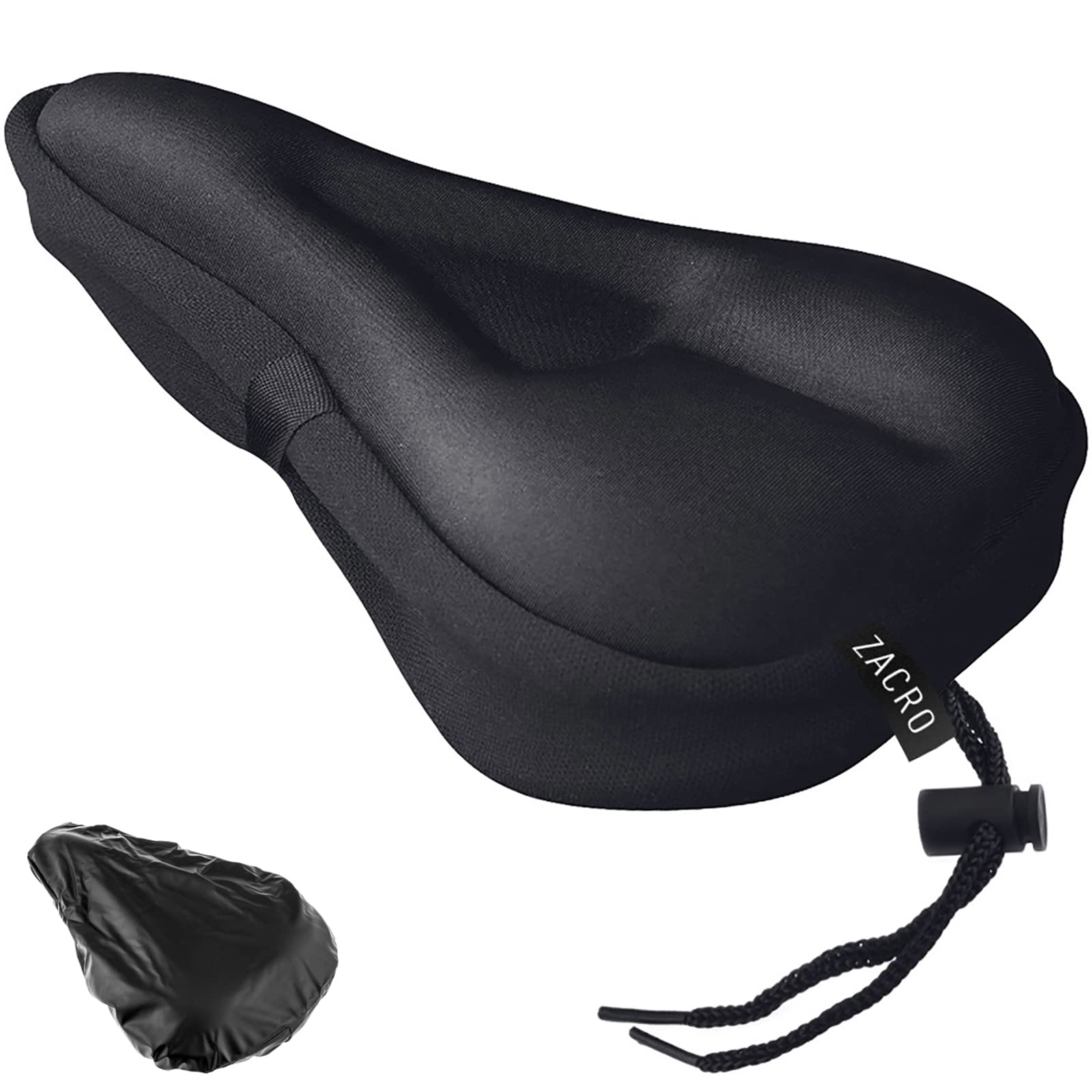 Zacro Bike Seat Cushion - Gel Padded Cover For Men Women Comfort, Extra Soft Exercise Bicycle Compatible With Peloton, Stationar