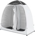 EighteenTek Shower Tent Changing Room 2 Rooms Outdoor Pop Up Camping Portable Privacy Dressing Shelter 83x43x80H