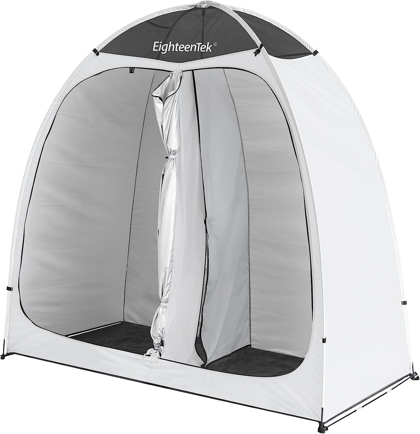 EighteenTek Shower Tent Changing Room 2 Rooms Outdoor Pop Up Camping Portable Privacy Dressing Shelter 83x43x80H