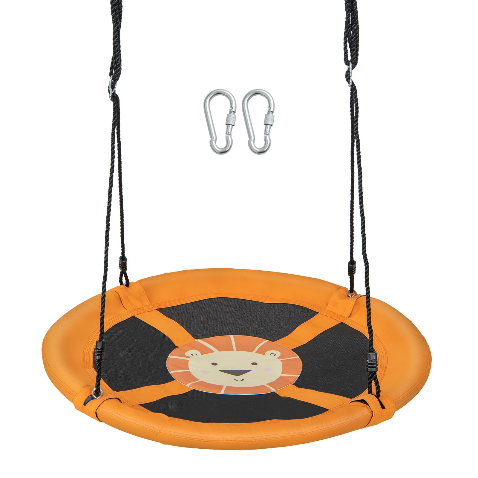 Moccha Flying Saucer Tree Swing, Giant 40    Round Swing with Metal Frame, Adjustable Hanging Rope, Waterproof 900D Oxford Cloth