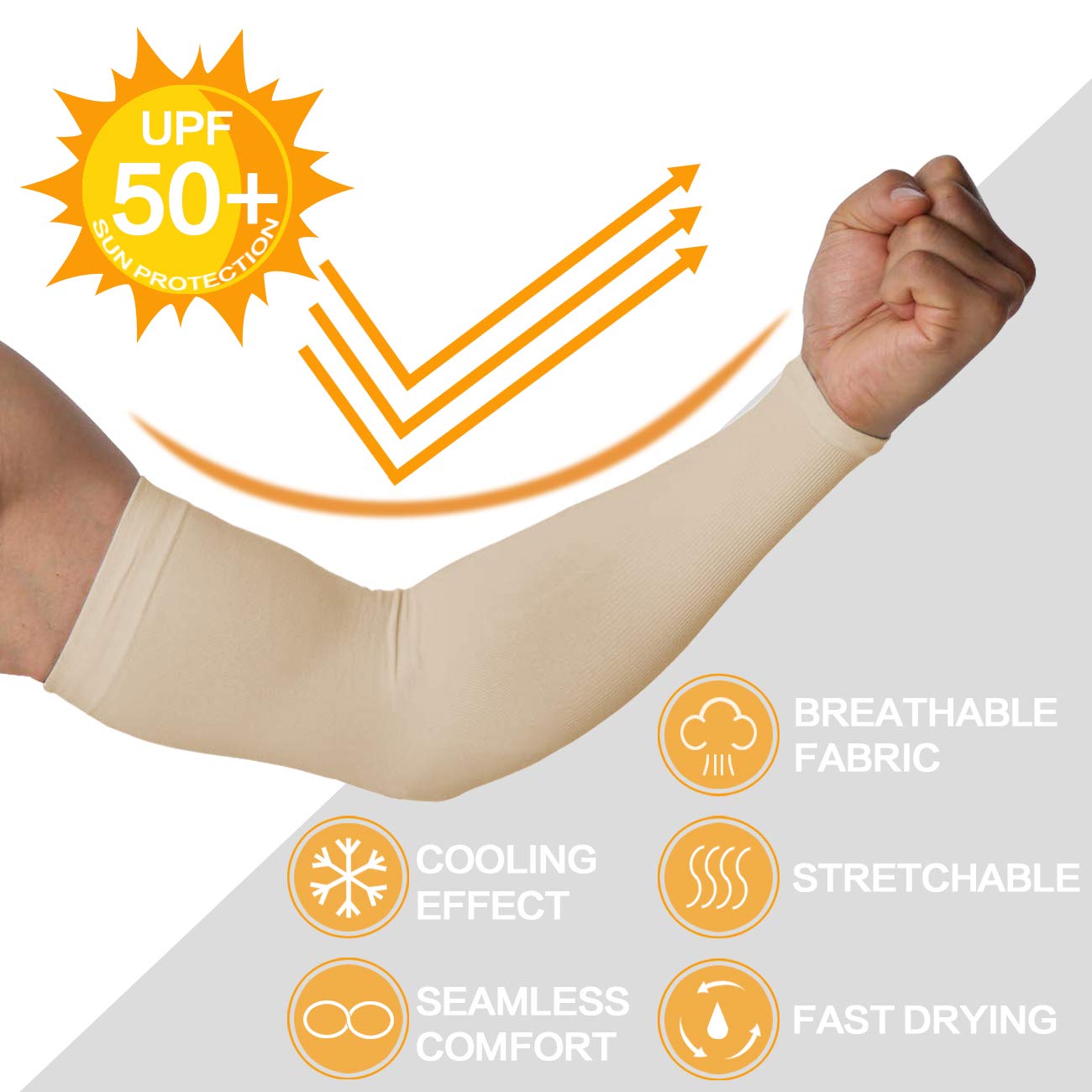 Arm Sleeves For Men And Women, Sleeves To Cover Arms For Men And Women, Gaming Sleeve, Uv Protection Cooling Arm Sleeves, 4-Pair