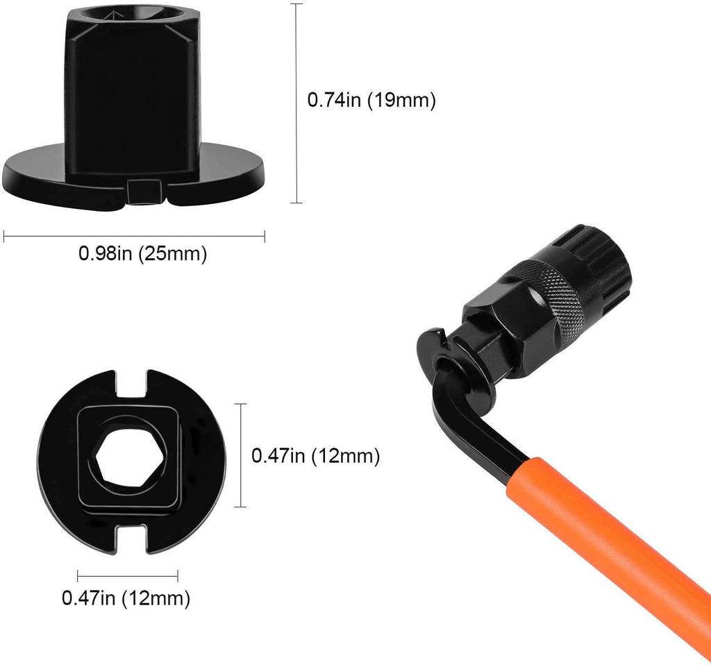 Oumers Bike Cassette Removal Tool With Chain Whip And Auxiliary Wrench Bicycle Sprocket Removal Tools, Bicycle Cassette Lock Rin