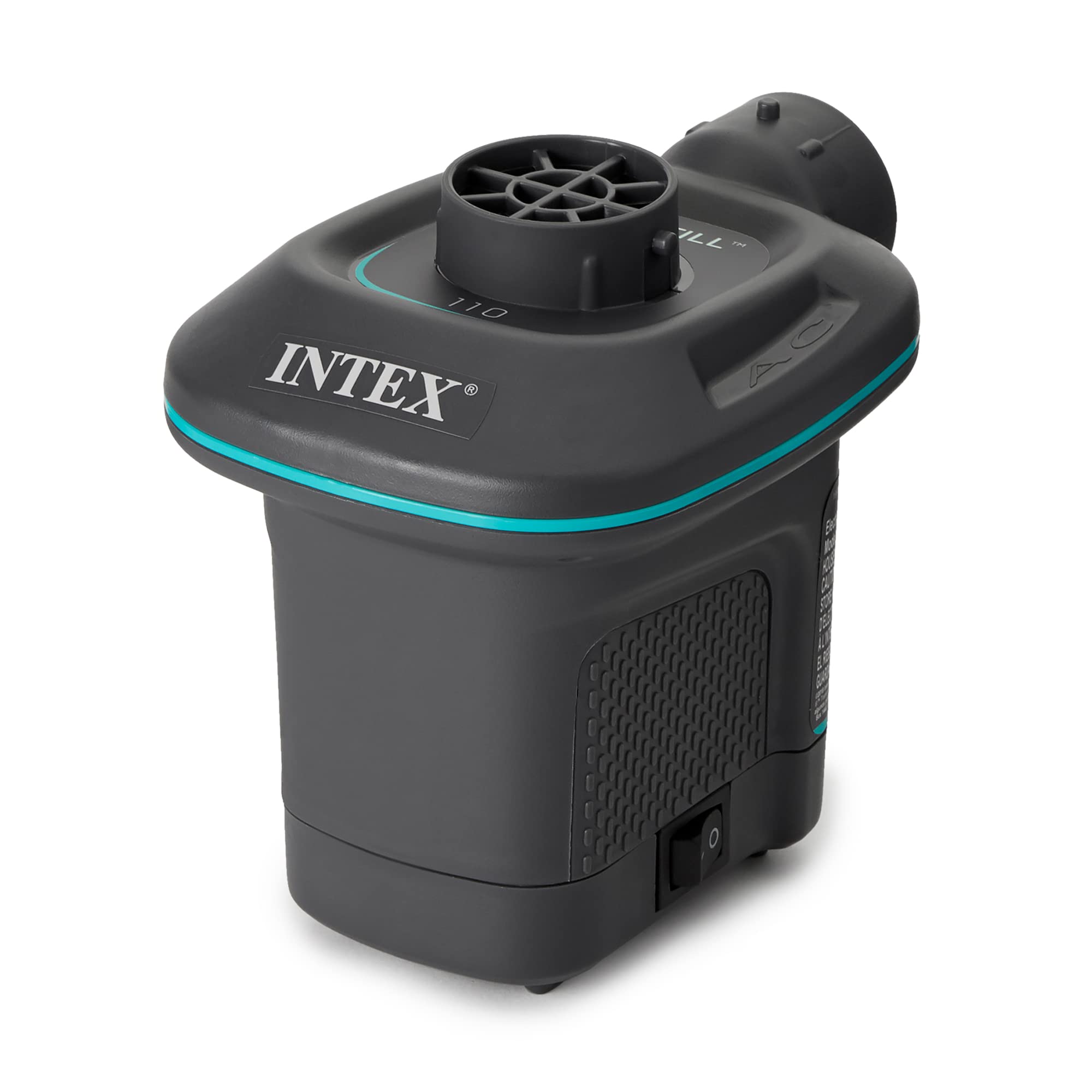 Intex 66639E Quickfill 120 Volt Ac Electric Pump: Inflates And Deflates Air Mattresses - Includes 3 Interrconnecting Nozzles - C