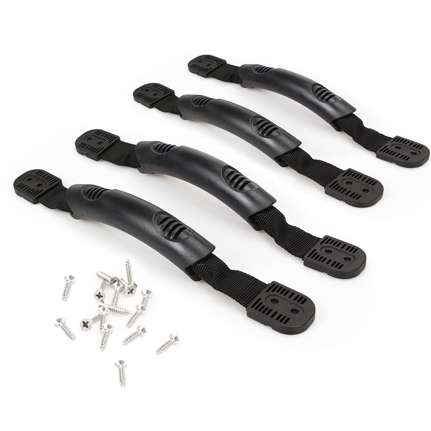 Boncas Replacement Kayak Side Mount Carry Handles With Hardware Soft Grip Handle Durable Webbing Heavy Duty Canoe Handle Kit (4 