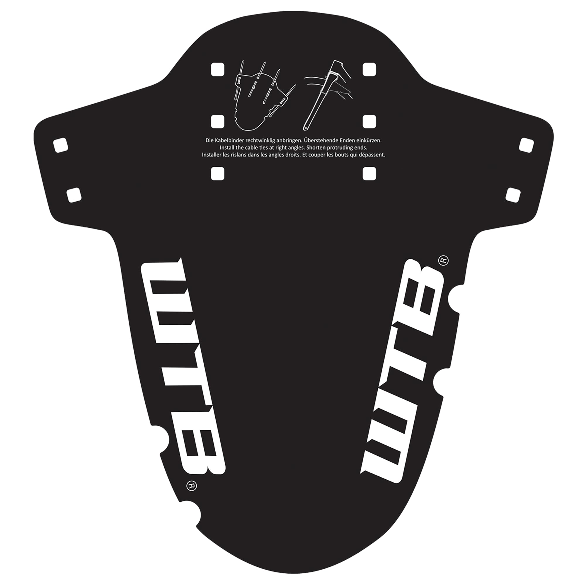 WTB Gravel Bike Fender (Mud Guard) Easy Install - Fork Mount - Black