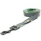 Pawtitas 6 Ft Padded Dog Leash With Comfortable Neoprene Padding Handle - Camo Green Lead  Medium Reflective Dog Leash With High